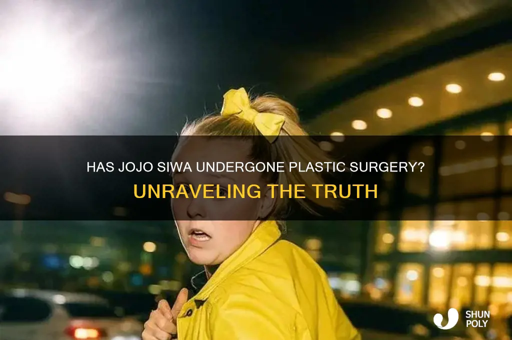 has jojo had plastic surgery