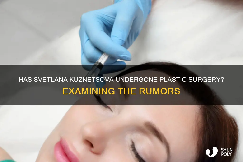 has kuznetsova had plastic surgery