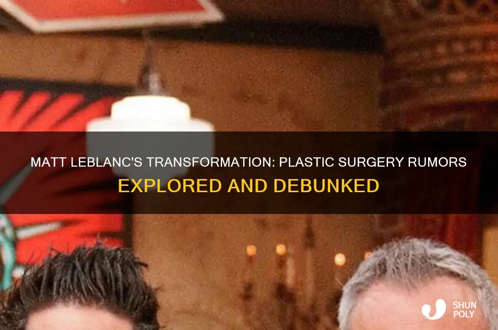 has matt le blanc had plastic surgery