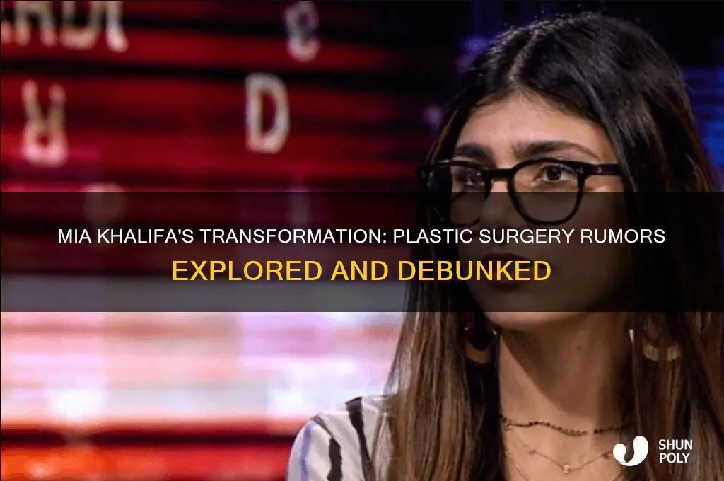 has mia khalifa had plastic surgery