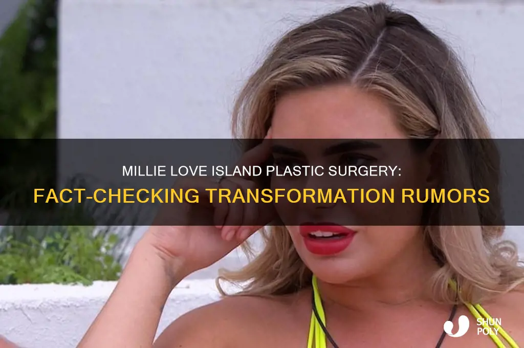 has millie from love island had plastic surgery