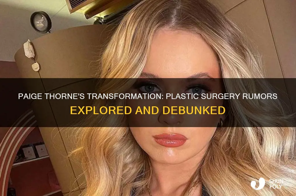 has paige thorne had plastic surgery