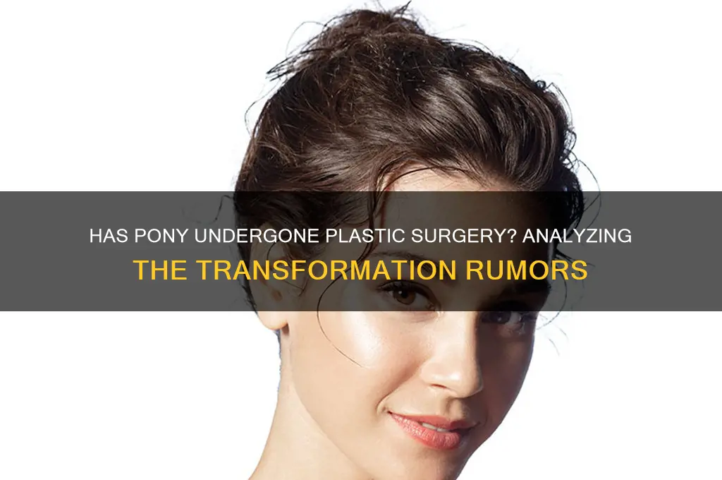 has pony gotten plastic surgery