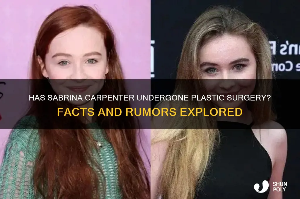 has sabrina carpenter had plastic surgery