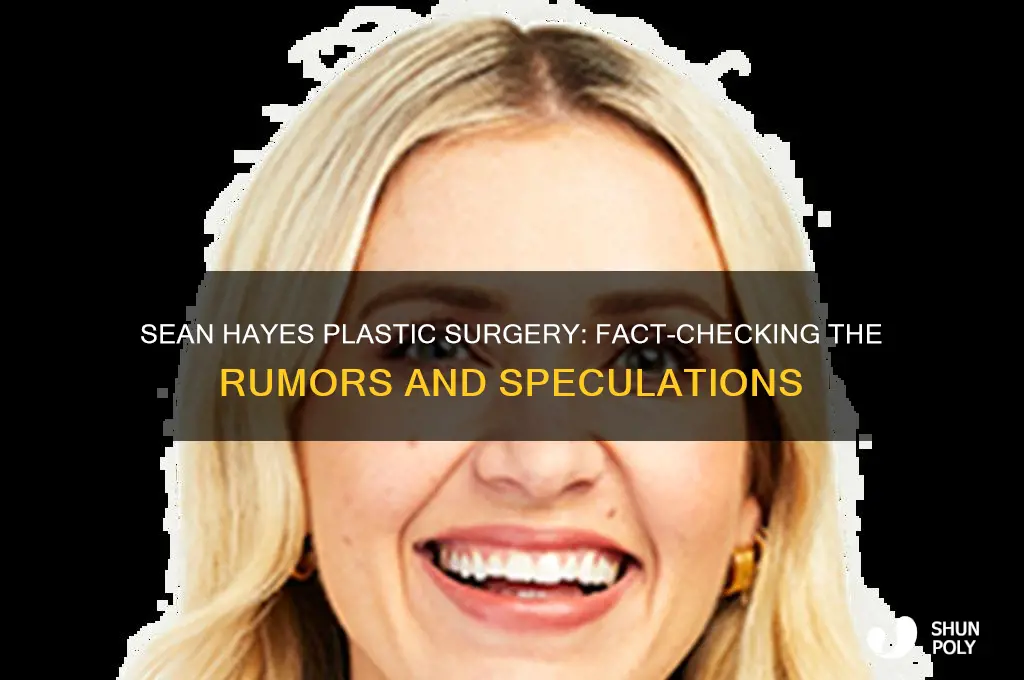 has sean hayes had plastic surgery