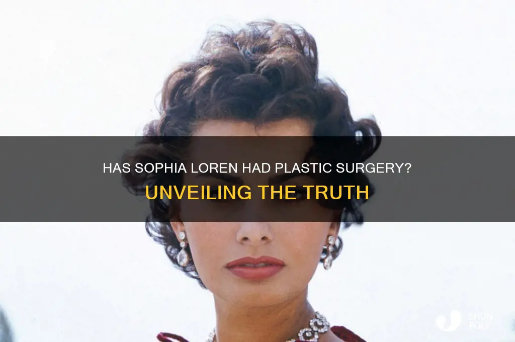has sophia loren had plastic surgery