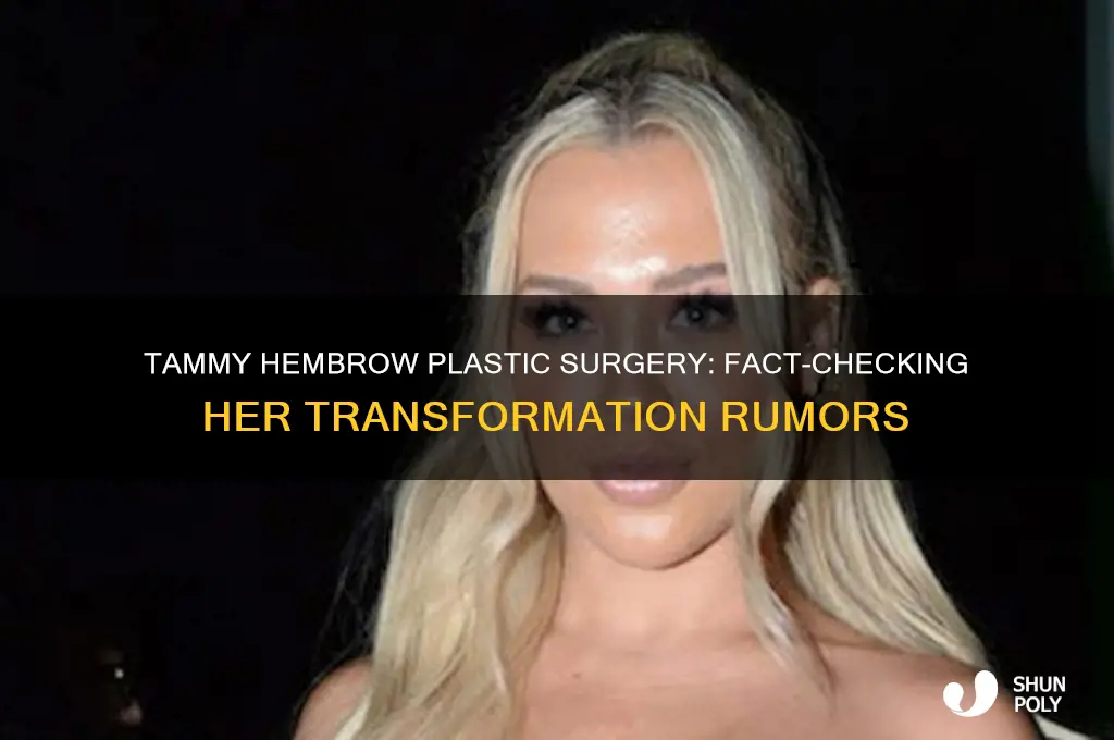 has tammy hembrow had plastic surgery