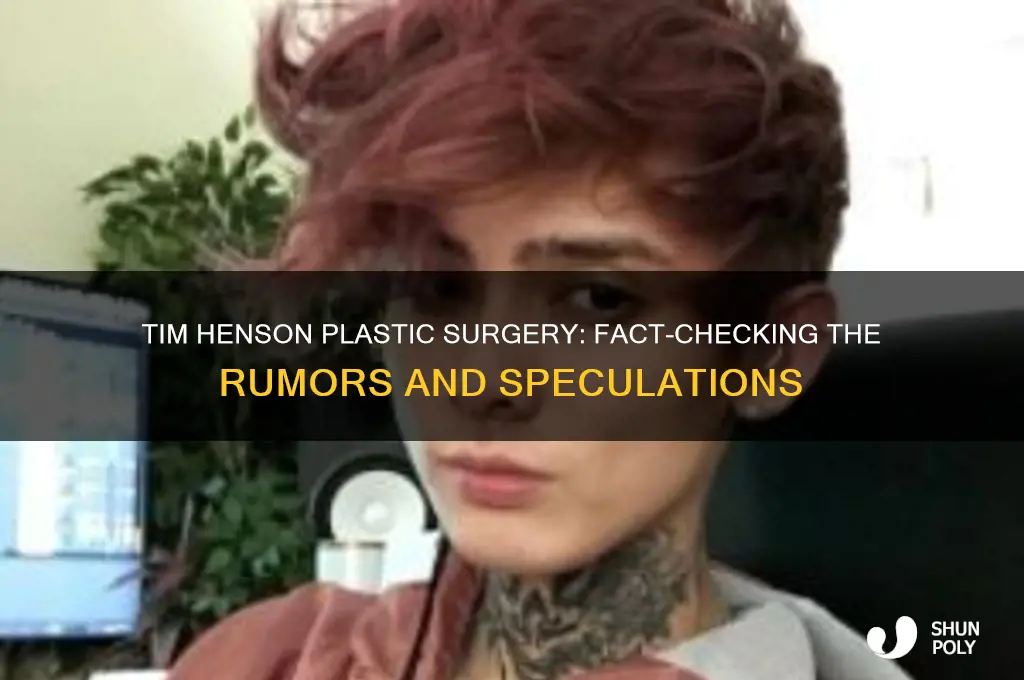 has tim henson had plastic surgery