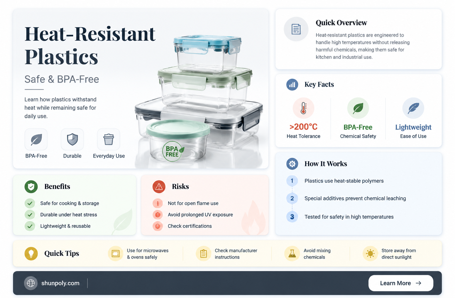 are heat resisitant plastics bpa free
