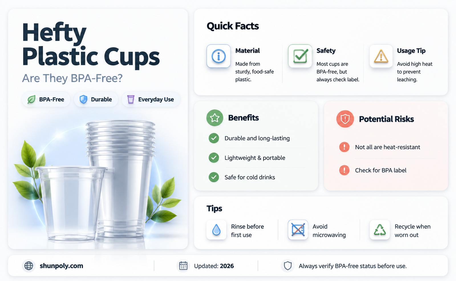 are hefty plastic cups bpa free
