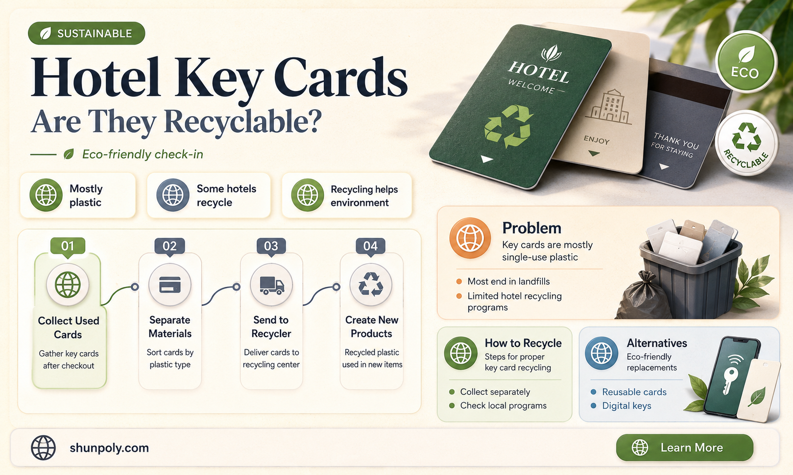 are plastic hotel keys recyclable
