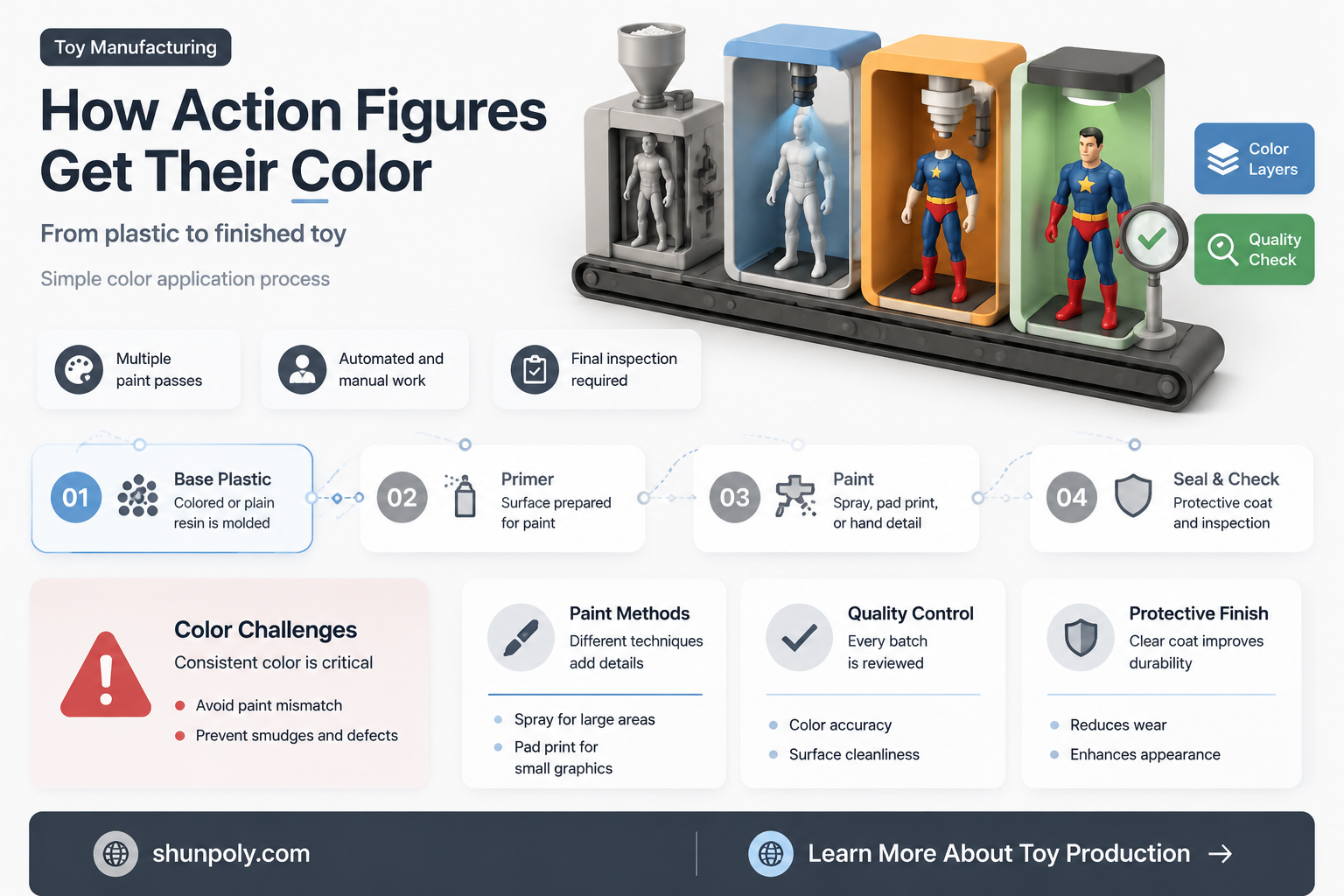are plastic injection molded action figures painted in the mold