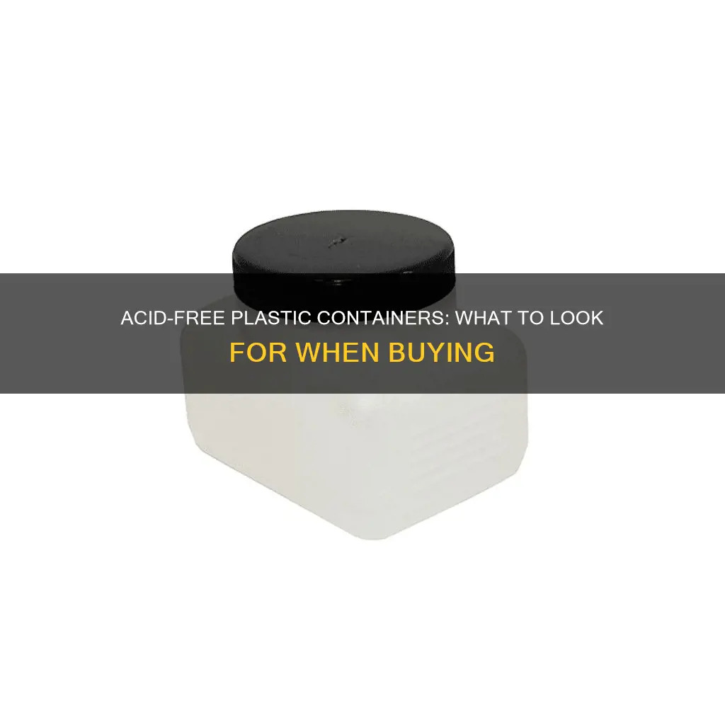 how are acid free plastic containers labeled