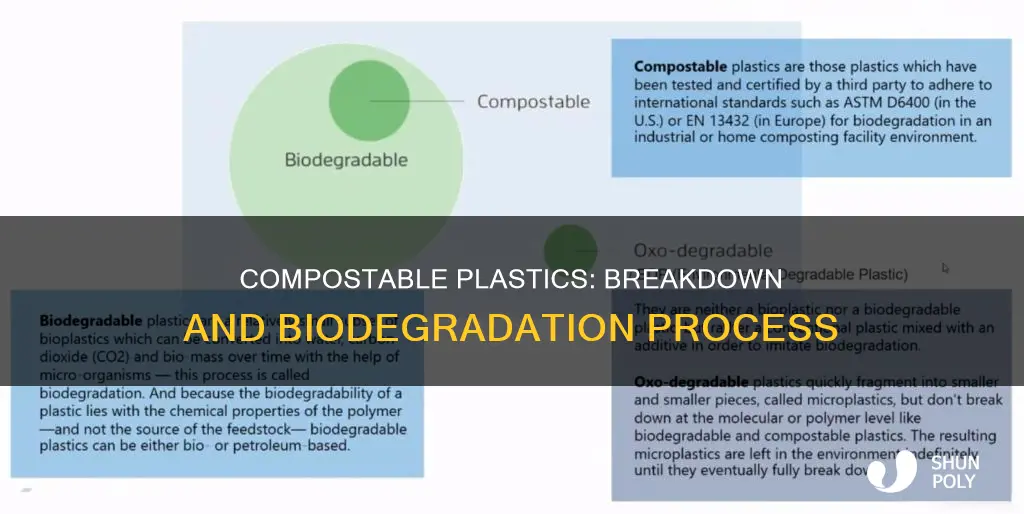 how are compostable plastics broken down