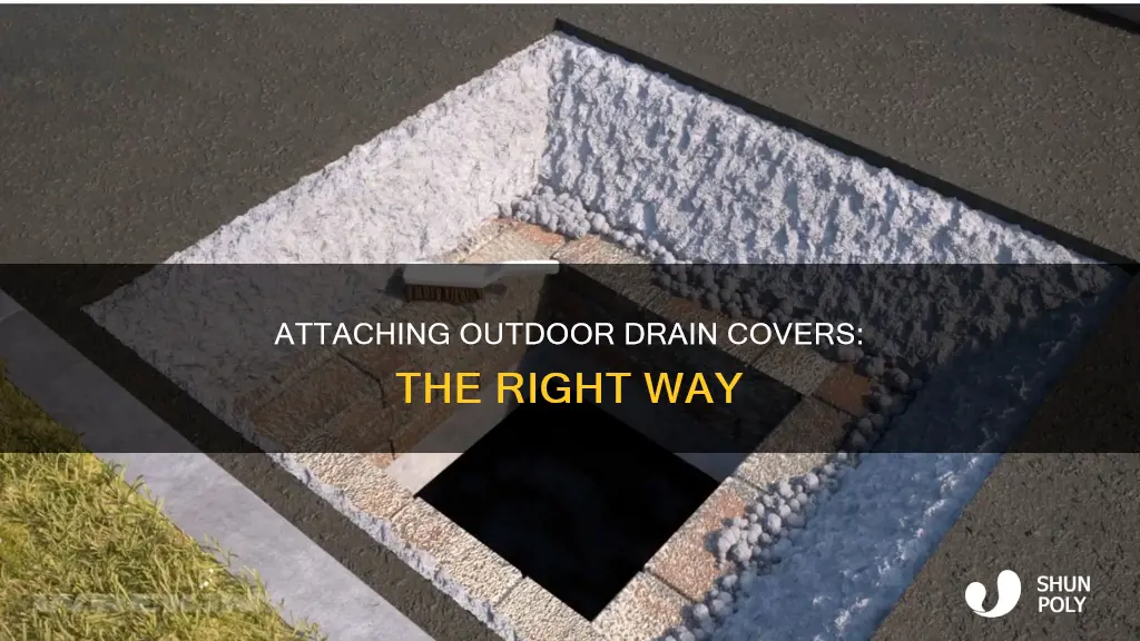 how are outdoor plastic drain covers attached