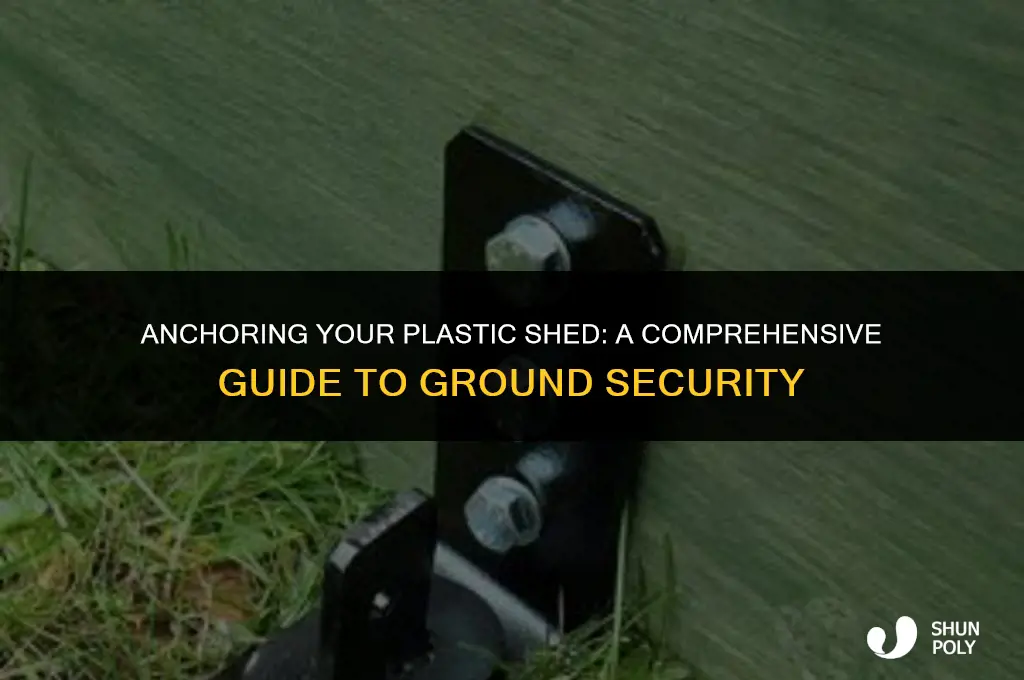 how are plastic sheds secured to the ground