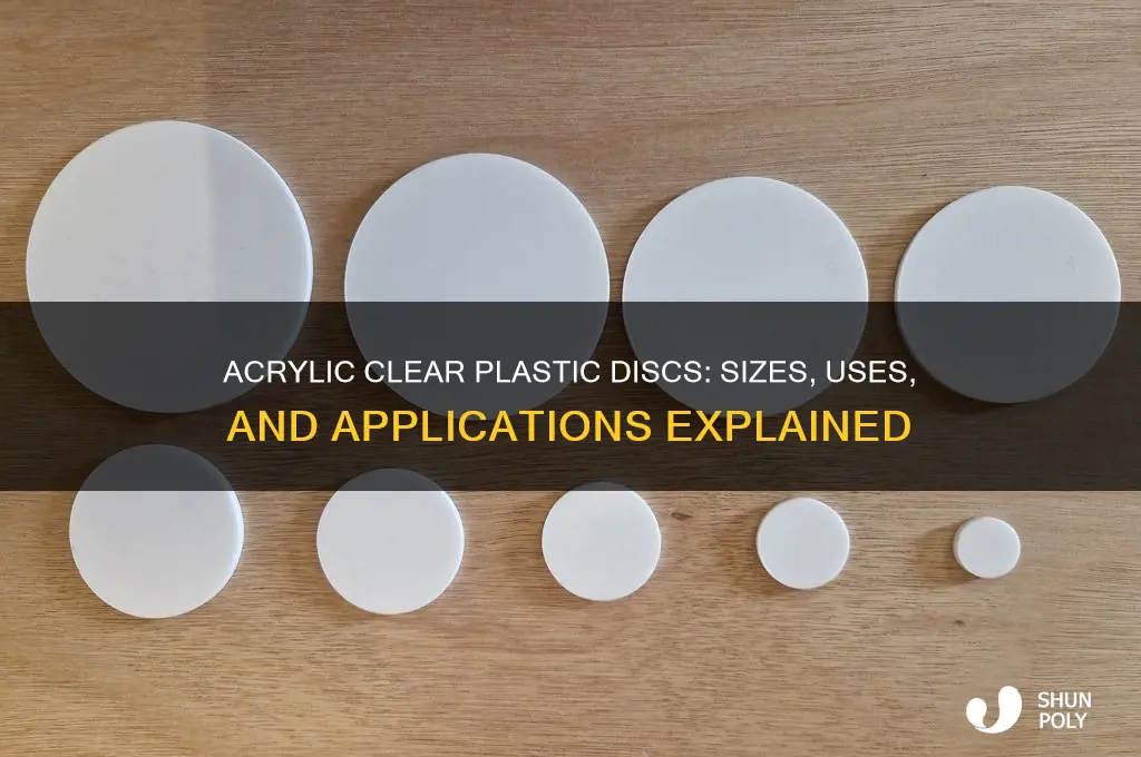 how big are acrylic clear plastic discs