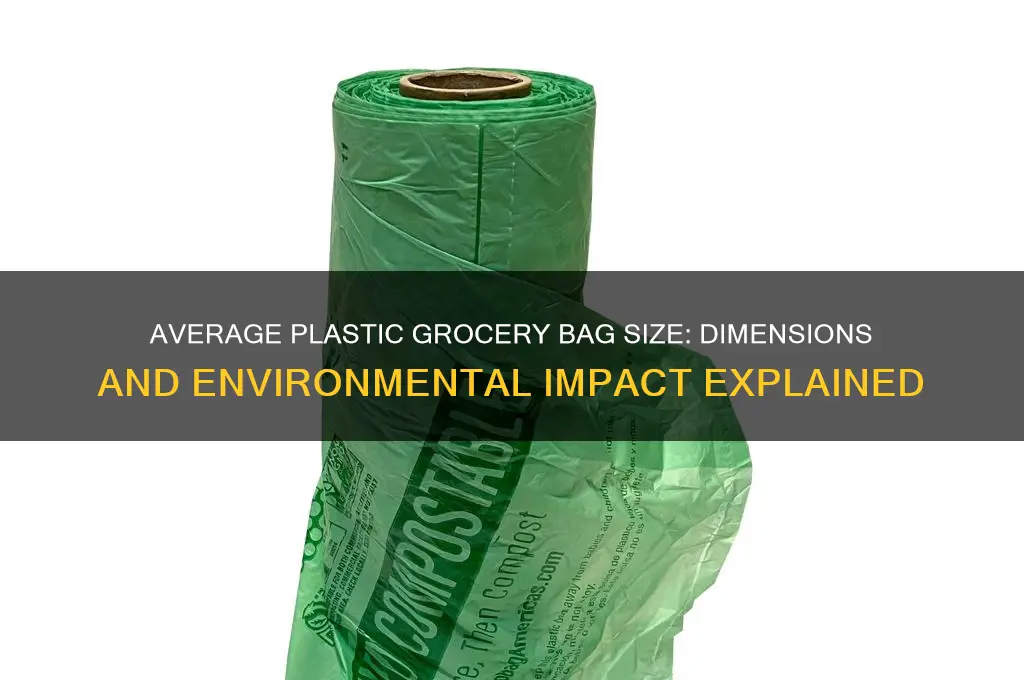 how big are average plastic grocery bags