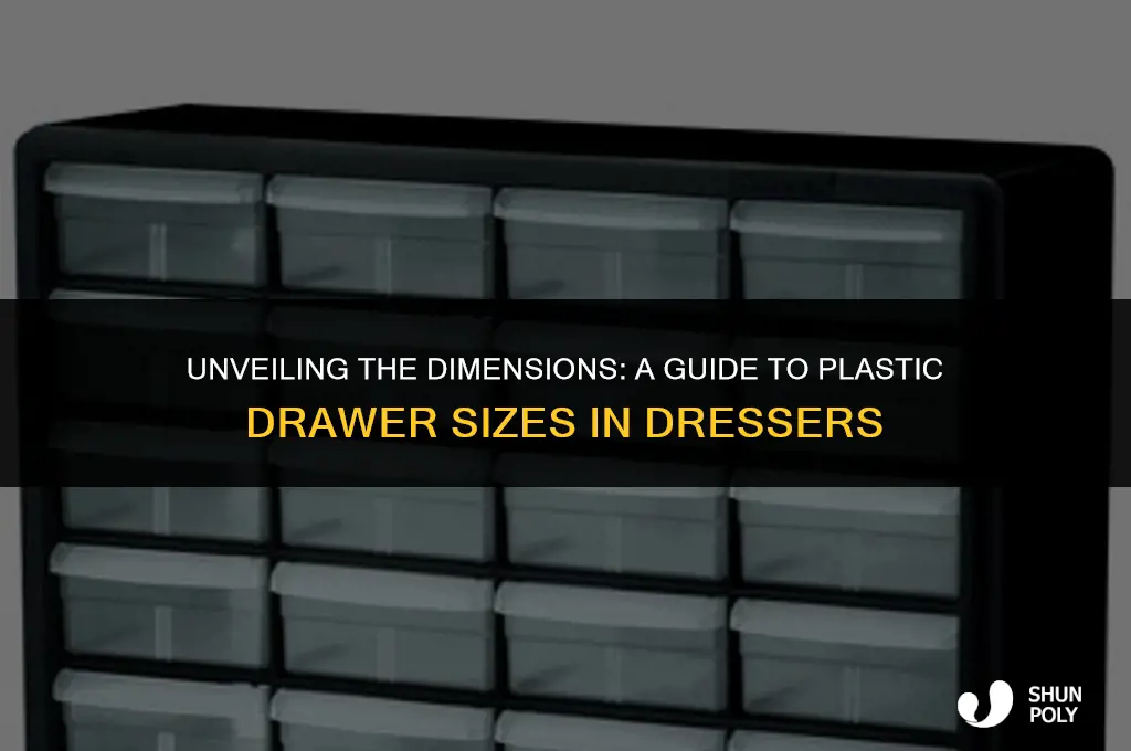 how big are plastic drawers in plastic dresser