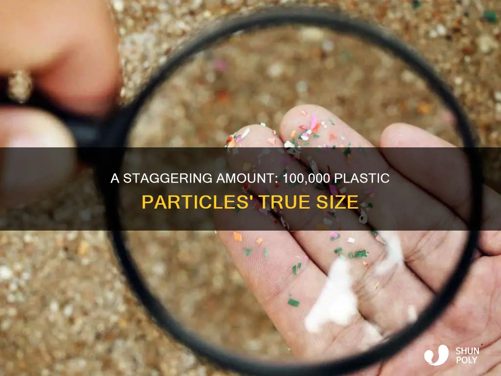 how big is 100000 plastic particles