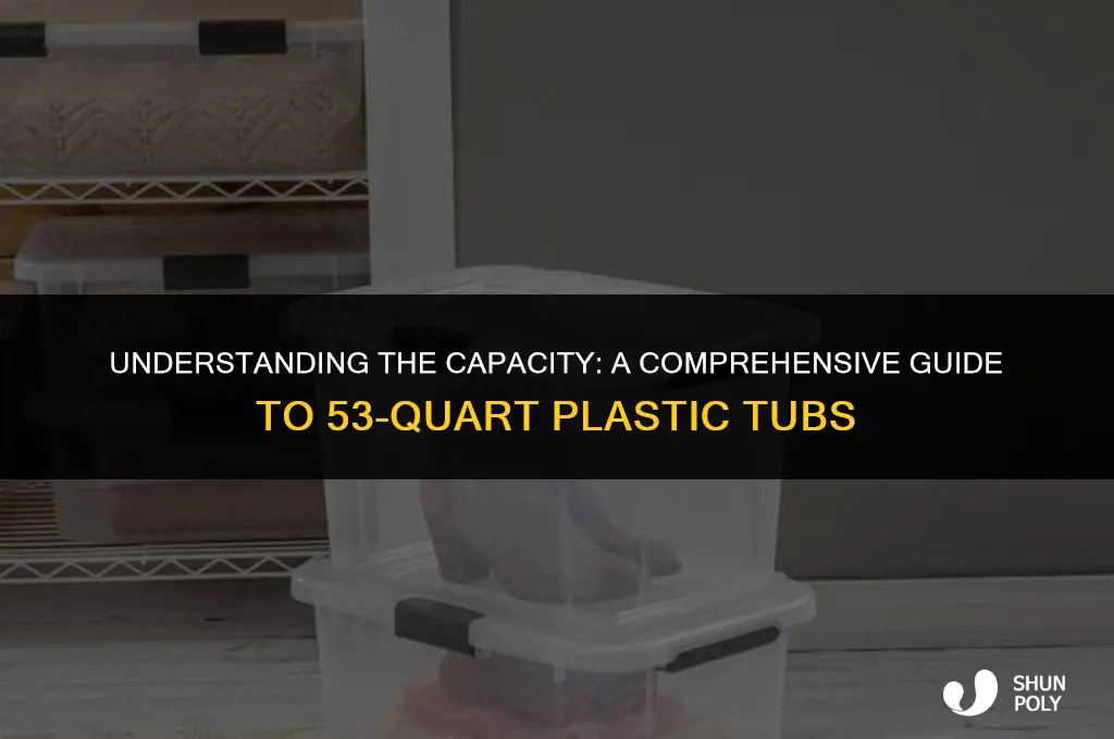 how big is a 53 qt plastic tub