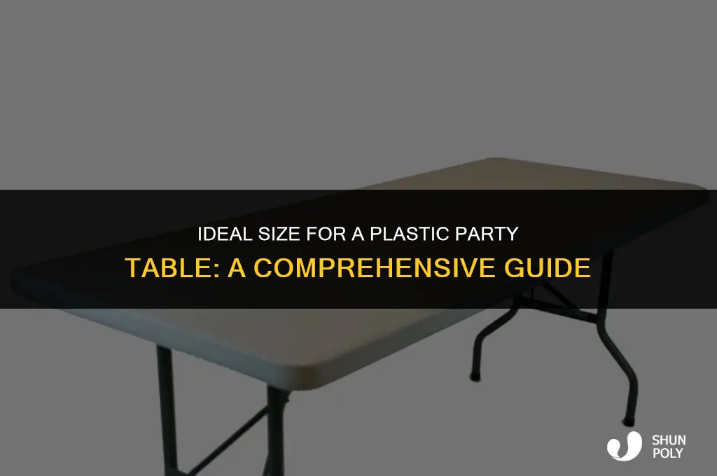 how big is a normal plastic party tble