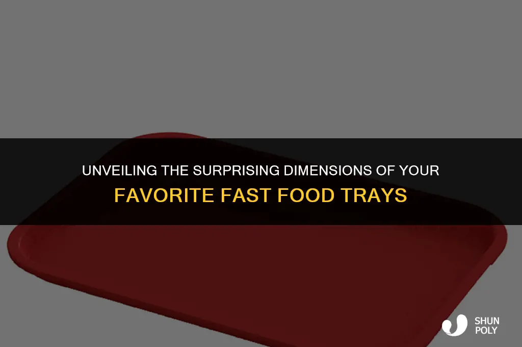 how big is a plastic fast food tray