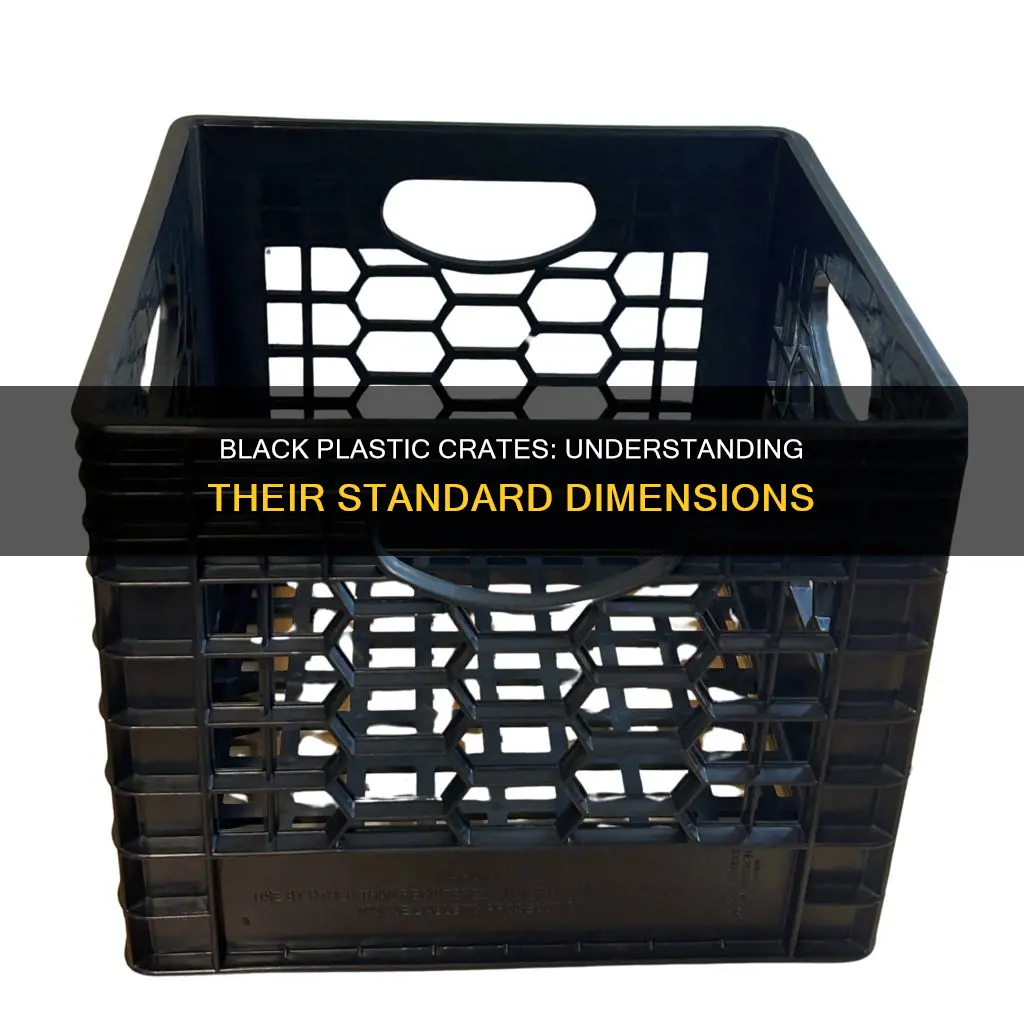 how big is black plastic crate