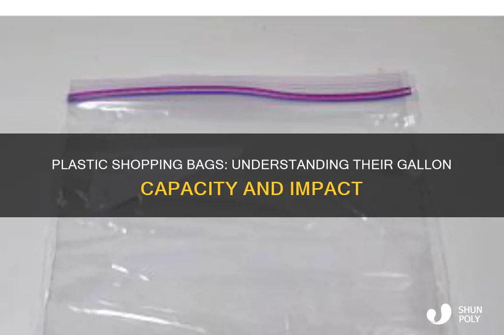 how big is plastic shopping bag gallons