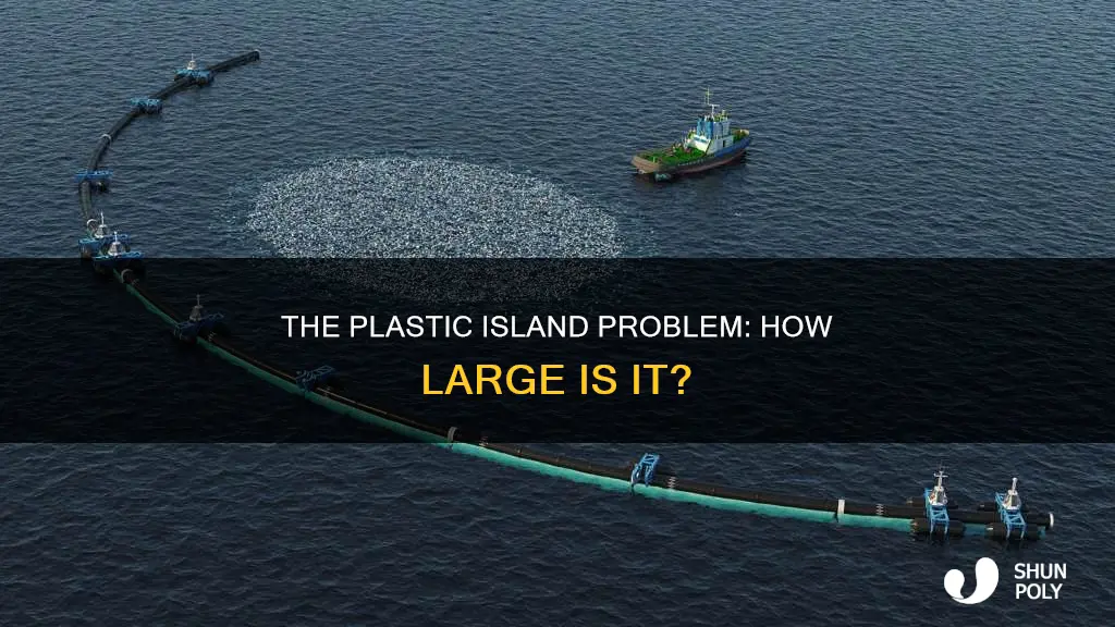 how big is the biggest plastic island