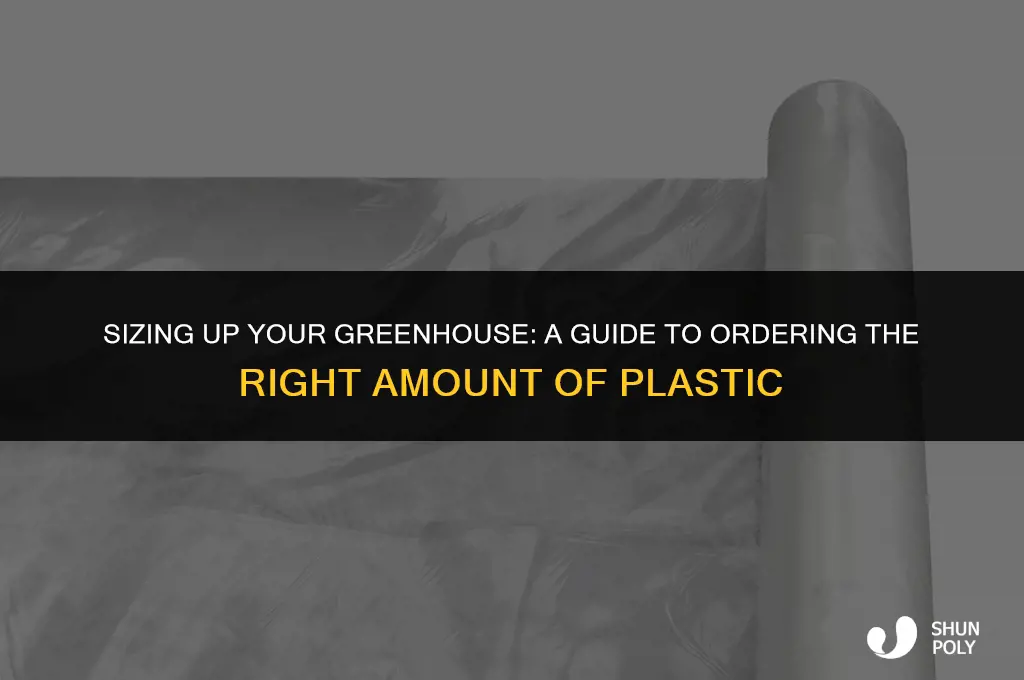 how big of plastic to order for greenhouse
