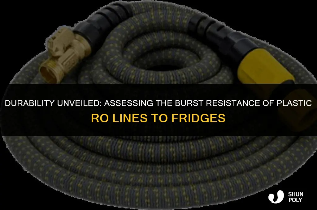 how burst proof are plastic lines from ro to fridge