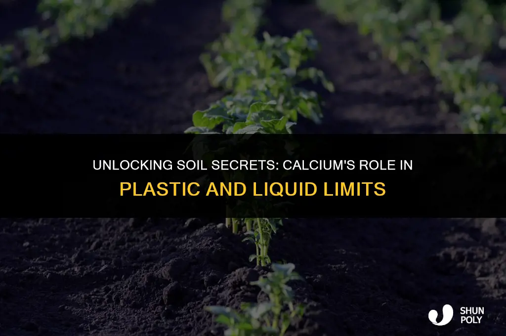 how calcium ions lower plastic and liquid limits
