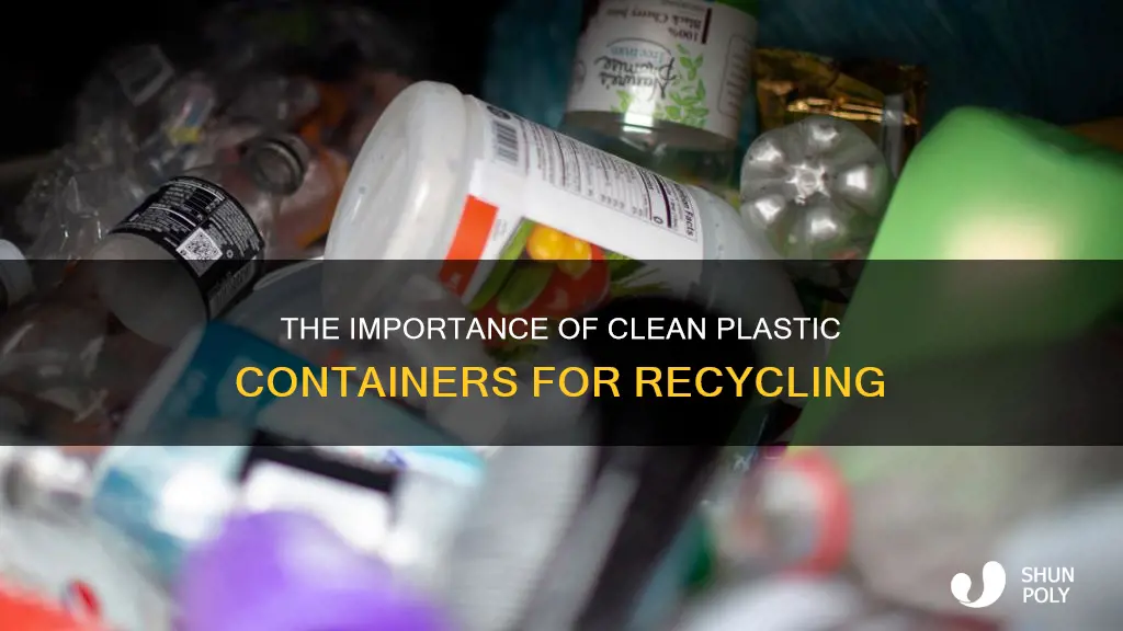 how clean do plastic containers need to be for recycling