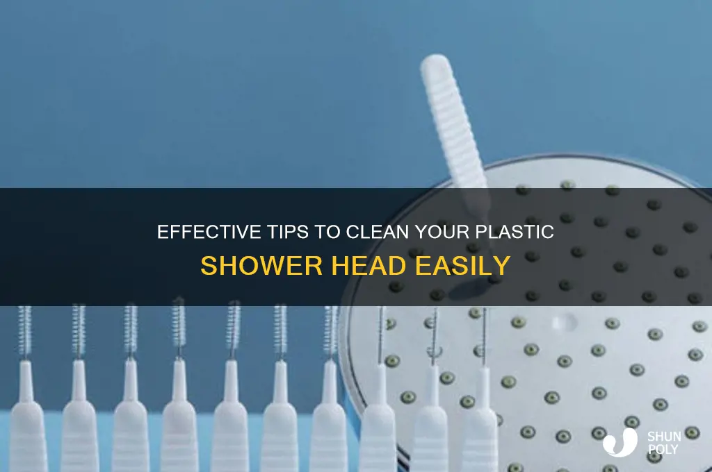 how clean plastic shower head