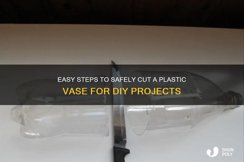 how cut a plastic vase