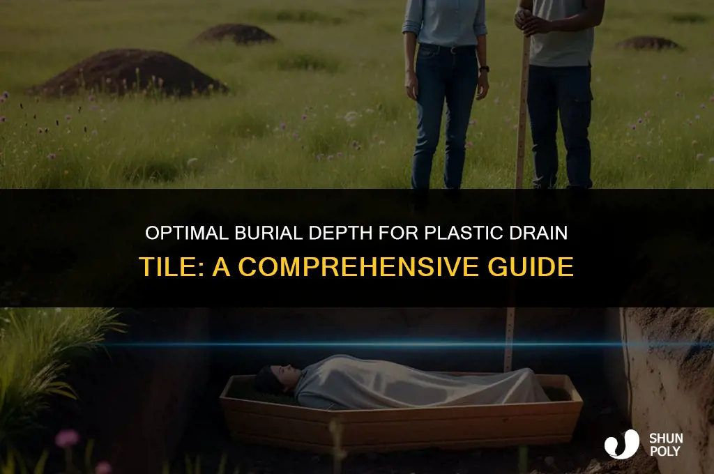 how deep does plastic drain tile need to be burried