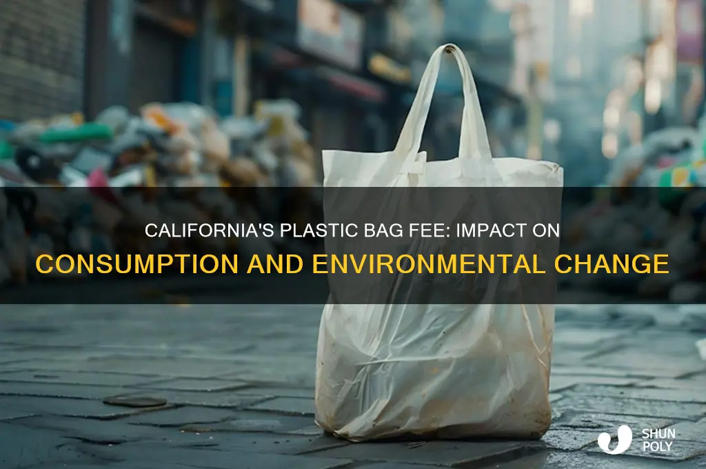 how did charging people for plastic bags affect consumption california