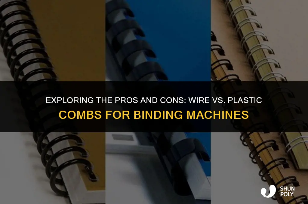 how different are wire and plastic combs for binding machine