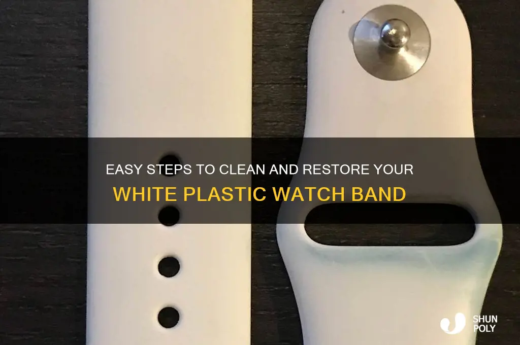 how do i clean a white plastic watch band