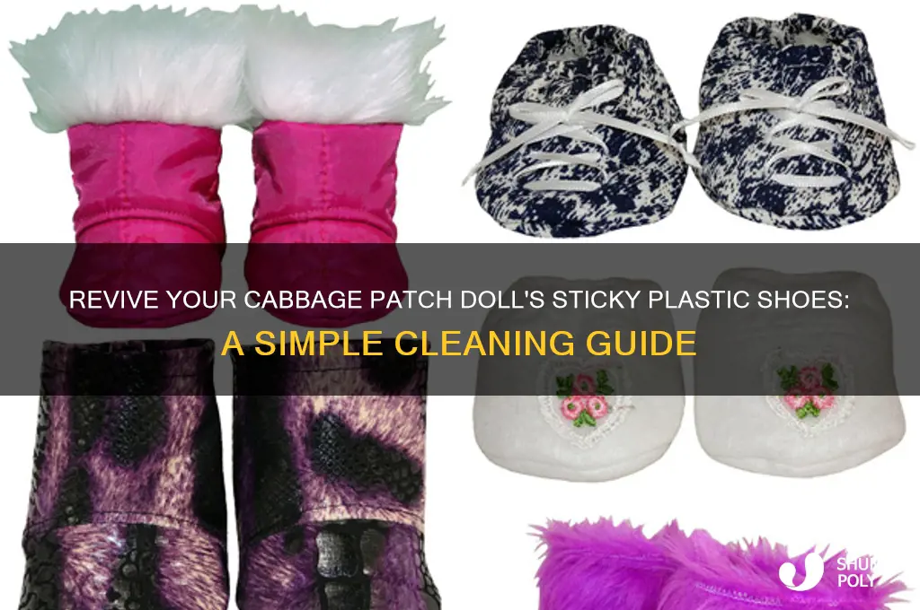 how do i clean cabbage patch sticky plastice shoes