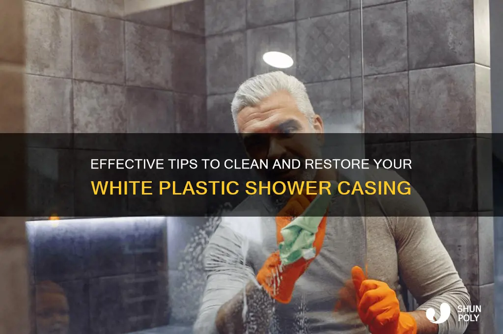 how do i clean my whie plastic shower casing