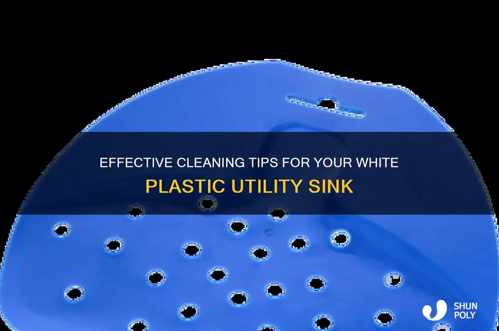 how do i clean my white plastic utility sink