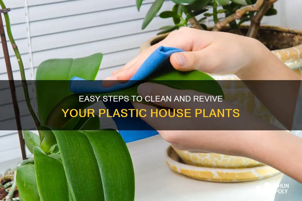 how do i clean plastic house plants