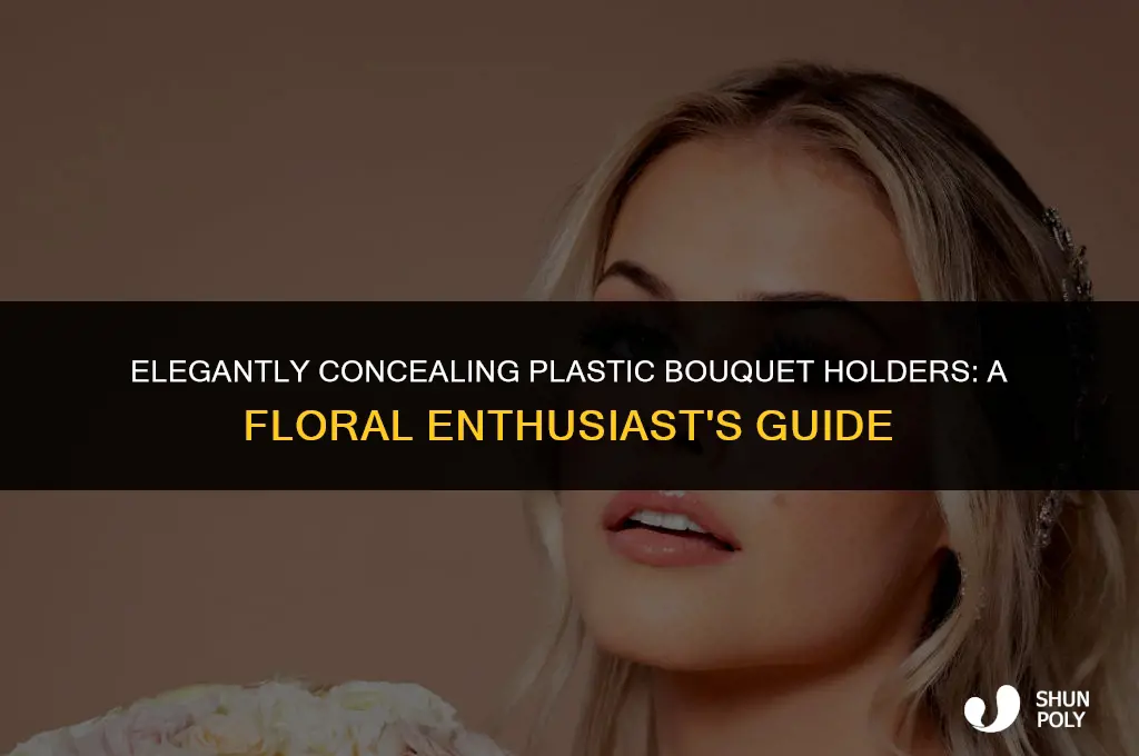 how do i cover a plastic bouquet holder