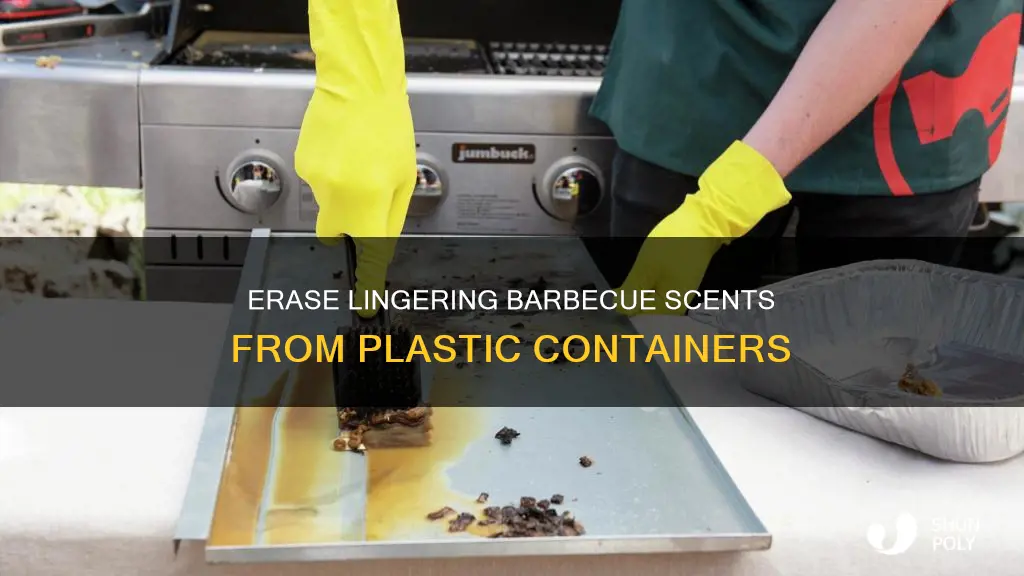 how do i get barbecue smells out of plastic containers