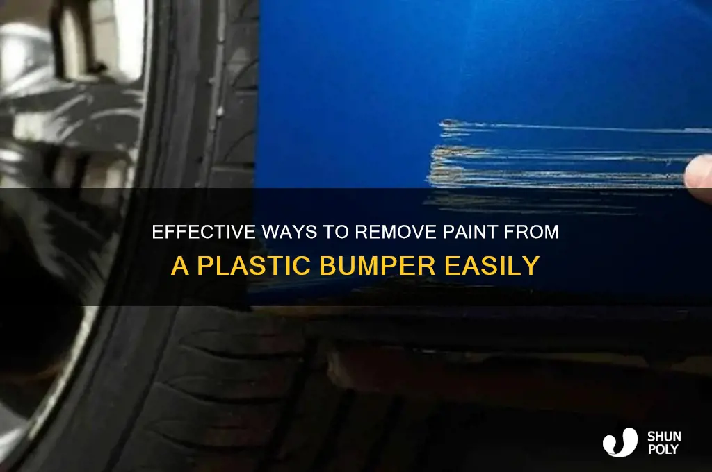 how do i get paint off a plastic bumper