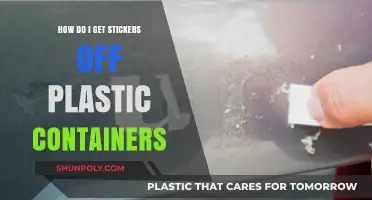 Removing Stickers: Plastic Container Makeover