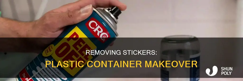 how do i get stickers off plastic containers