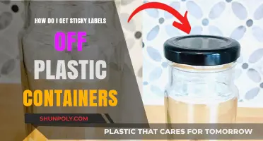 Removing Sticky Labels: Plastic Containers Made Easy